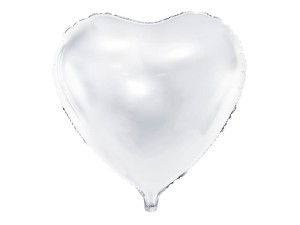 Balon Foliowy Serce 45cm Biały