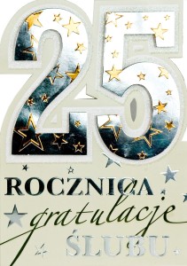 Karnet QDK-054 - 25 rocznica ślubu