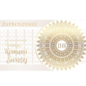 Zaproszenie PMZ-018 Komunia - ornament