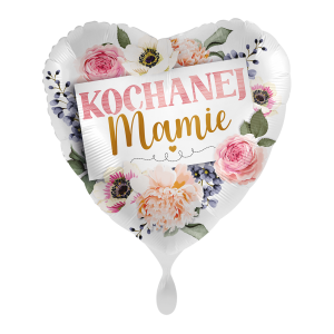 Balon Foliowy Serce - Kochanej Mamie