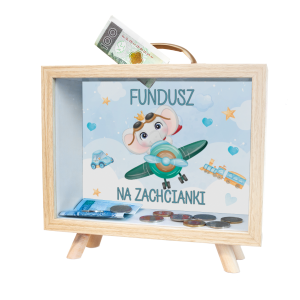 Skarbonka MDF z uchwytem - na Zachcianki (słonik)