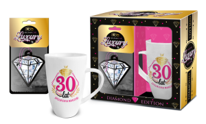 Zestaw - Zapach + Kubek - 30 Urodziny (Różowy)