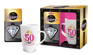 Zestaw - Zapach + Kubek - 50 Urodziny (Różowy)