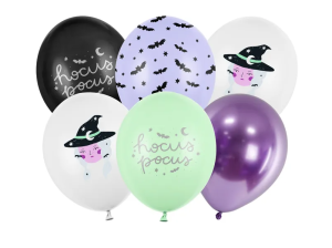 Balony Na Halloween - Fioletowe - 6 sztuk