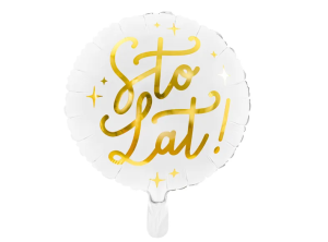 Balon Foliowy Sto Lat Biały