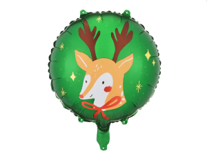 Balon Foliowy Renifer - 45 cm - Okrągły