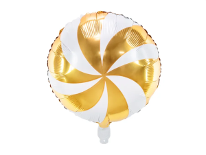 Balon foliowy Cukierek - 35cm - złoty