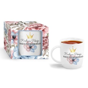 Kubek NBC - Królowa Pokoju Nauczyciel. (Kwiaty)
