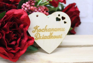 Drewniana przywieszka - Kochanemu Dziadkowi