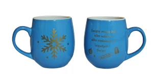 Kubek Beczułka - Święta Udane (Niebieski)