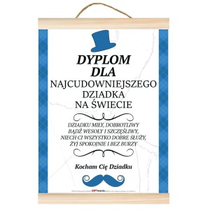 Dyplom GIFT - Najcudowniejszy Dziadek na Świecie