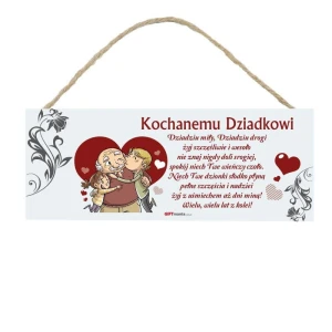 Tabliczka prostokąt - Kochanemu Dziadkowi (postać)