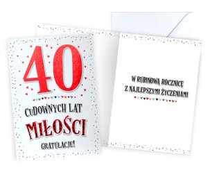 Karnet V-084 - 40 Rocznica Ślubu