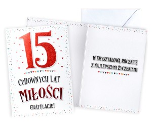 Karnet V-080 - 15 Rocznica Ślubu
