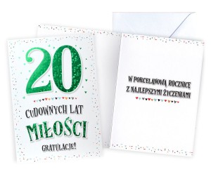 Karnet V-081 - 20 Rocznica Ślubu