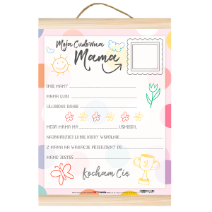 Dyplom GIFT - Moja Cudowa Mama (Do Wypisania)
