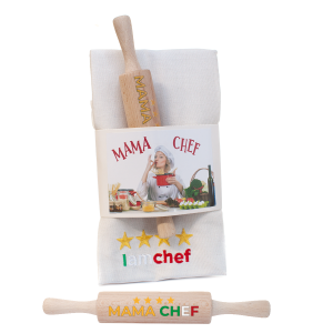 Zestaw - Ściereczka + Wałek - Mama Chef