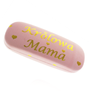 Etui na okulary - Królowa Mama pudrowy róż