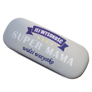 Etui na okulary - Jej wysokość - Super mama szare