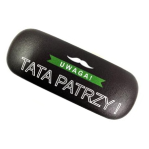 Etui na okulary - Tata patrzy wąs ( uwaga-zielona)