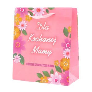 Torebka M - Dla Kochanej Mamy (róż)