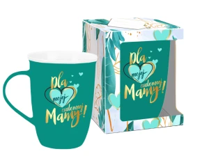 Kubek matowy 430ml turkusowy - Dla mojej cudownej