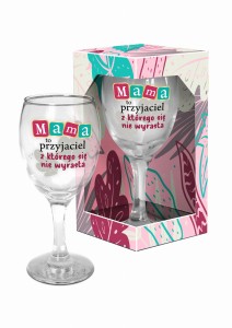 Kieliszek do wina 220ml - Mama to przyjaciel
