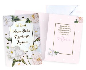 Karnet DK-976 - W dniu Waszego Ślubu (kwiaty)