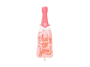 Balon foliowy Butelka - "Cheers to You" - 38x97 cm
