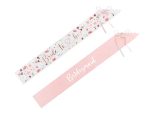 Szarfy Bride to be i Bridesmaid - mix 6szt.