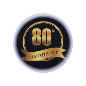 Naklejka urodzinowa - 80 urodziny