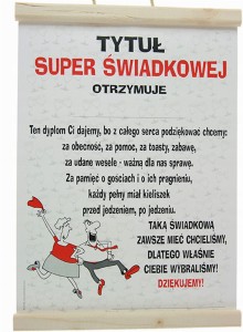 Dyplom - super świadkowej