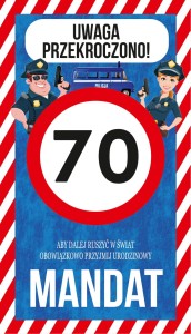 Etykieta - mandat 70