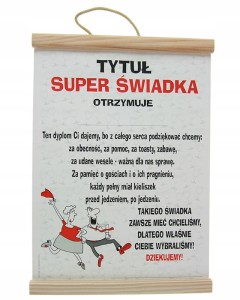 Dyplom - super świadka