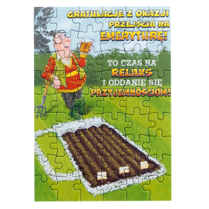 Puzzle urodzinowe 15x21 - Emerytura On - TP08