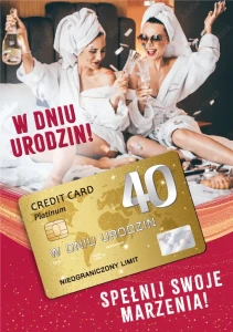 Karnet GIFT-M-171 - Karta kredytowa 40 Ona