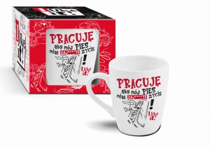Kubek Baryłka 300ml - Pracuję aby mój pies miał