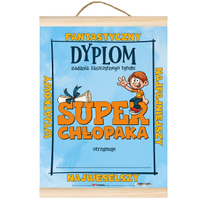 Dyplom GIFT - Super Chłopaka (niebieski)