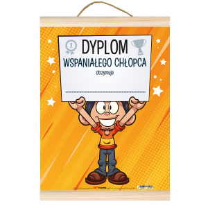 Dyplom GIFT - Wspaniałego Chłopaka (Pomarańczowy)