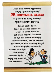 Dyplom - 25 rocznica ślubu