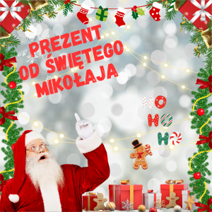 Etykieta Świąteczna 20x20cm - od świętego Mikołaja