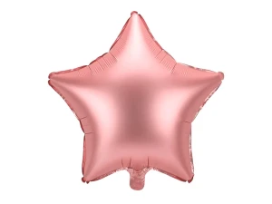 Balon foliowy Gwiazdka, 48cm, rose gold (matowa)