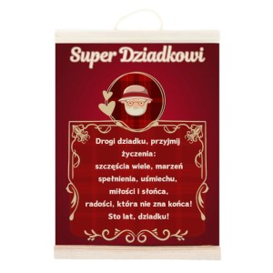 Dyplom - Super Dziadkowi (Czerwony)