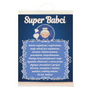 Dyplom - Super Babci (Niebieski)