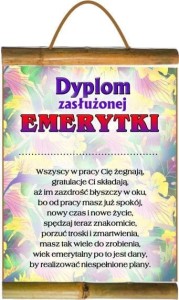Dyplom bambus D99 - Zasłużonej Emerytki