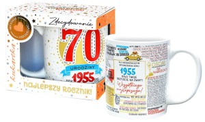 Kubek Q-1026 - Urodziny 70 Roczniki  (czerwona)