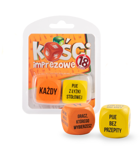 Kości imprezowe - 18 (pomarańczowe)