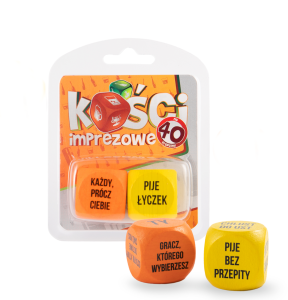 Kości imprezowe - 40 (pomarańczowe)