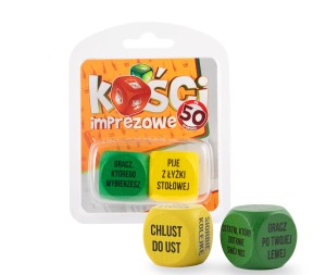 Kości imprezowe - 50 (pomarańczowe)