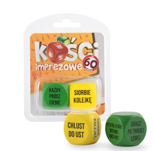 Kości imprezowe - 60 (pomarańczowe)